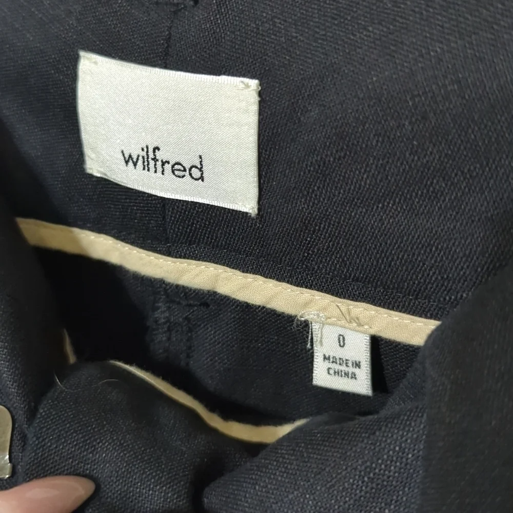 Aritzia Wilford Black Tie Crop Pants